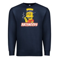 Navy backwoods tshirt Premium Sweatshirt - linhVisuals