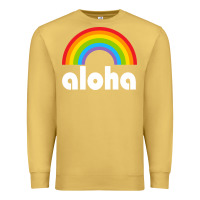 Antique Gold Aloha Rainbow Hawaii 808 Island Hawaiian Premium Sweatshirt - linhVisuals