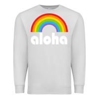 Dove Grey Aloha Rainbow Hawaii 808 Island Hawaiian Premium Sweatshirt - linhVisuals