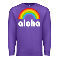 Purple Aloha Rainbow Hawaii 808 Island Hawaiian Premium Sweatshirt - linhVisuals