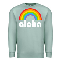 Seafoam Aloha Rainbow Hawaii 808 Island Hawaiian Premium Sweatshirt - linhVisuals