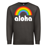 Smoke Aloha Rainbow Hawaii 808 Island Hawaiian Premium Sweatshirt - linhVisuals