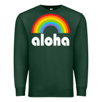Sports Green Aloha Rainbow Hawaii 808 Island Hawaiian Premium Sweatshirt - linhVisuals