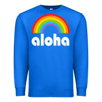 True Royal Aloha Rainbow Hawaii 808 Island Hawaiian Premium Sweatshirt - linhVisuals