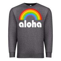 Charcoal Heather Aloha Rainbow Hawaii 808 Island Hawaiian Premium Sweatshirt - linhVisuals