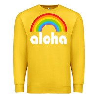 Lemon Aloha Rainbow Hawaii 808 Island Hawaiian Premium Sweatshirt - linhVisuals
