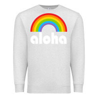 Oatmeal Heather Aloha Rainbow Hawaii 808 Island Hawaiian Premium Sweatshirt - linhVisuals