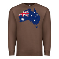 Chestnut Australia Map Flag Drawing Line Art Premium Sweatshirt - linhVisuals