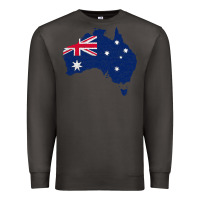 Smoke Australia Map Flag Drawing Line Art Premium Sweatshirt - linhVisuals