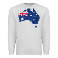 Dove Grey Australia Map Flag Drawing Line Art Premium Sweatshirt - linhVisuals