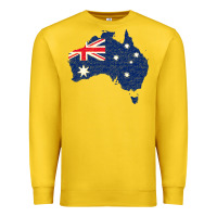 Lemon Australia Map Flag Drawing Line Art Premium Sweatshirt - linhVisuals