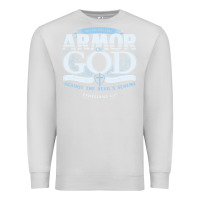 Dove Grey armor of god bible verse scripture Premium Sweatshirt - linhVisuals
