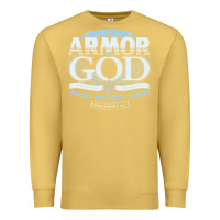 Antique Gold armor of god bible verse scripture Premium Sweatshirt - linhVisuals