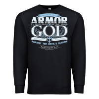 Black armor of god bible verse scripture Premium Sweatshirt - linhVisuals