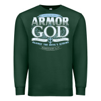 Sports Green armor of god bible verse scripture Premium Sweatshirt - linhVisuals