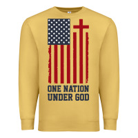 Antique Gold american flag one nation under god Premium Sweatshirt - linhVisuals