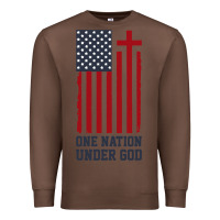 Chestnut american flag one nation under god Premium Sweatshirt - linhVisuals
