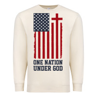 Sandshell american flag one nation under god Premium Sweatshirt - linhVisuals