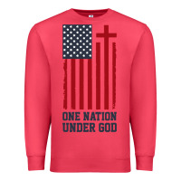 Cardinal american flag one nation under god Premium Sweatshirt - linhVisuals
