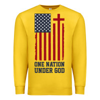 Lemon american flag one nation under god Premium Sweatshirt - linhVisuals
