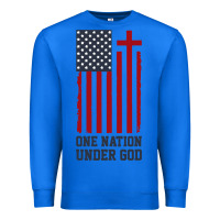 True Royal american flag one nation under god Premium Sweatshirt - linhVisuals