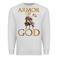 Dove Grey armor of god ephesians bible verse Premium Sweatshirt - linhVisuals