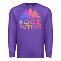Purple book author funny author book writing Premium Sweatshirt - linhVisuals