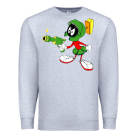 Heather Grey marvin the martian Premium Sweatshirt - linhVisuals