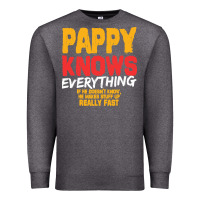 Charcoal Heather pappy knows everything Premium Sweatshirt - linhVisuals