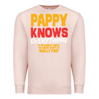 Pale Pink pappy knows everything Premium Sweatshirt - linhVisuals