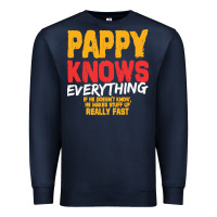 Navy pappy knows everything Premium Sweatshirt - linhVisuals