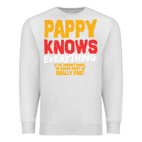Oatmeal Heather pappy knows everything Premium Sweatshirt - linhVisuals