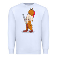 White elmer fudd Premium Sweatshirt - linhVisuals