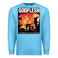 Ocean Blue GODFLESH Streetcleaner Premium Sweatshirt - linhVisuals