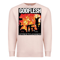Pale Pink GODFLESH Streetcleaner Premium Sweatshirt - linhVisuals