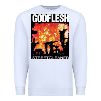 White GODFLESH Streetcleaner Premium Sweatshirt - linhVisuals