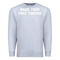 Heather Grey make your free throws Premium Sweatshirt - linhVisuals