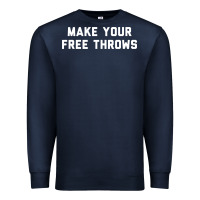 Navy make your free throws Premium Sweatshirt - linhVisuals