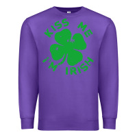 Purple kiss me im irish funny saint patrick day womens Premium Sweatshirt - linhVisuals