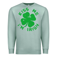 Seafoam kiss me im irish funny saint patrick day womens Premium Sweatshirt - linhVisuals