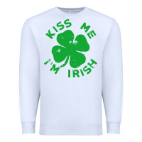 White kiss me im irish funny saint patrick day womens Premium Sweatshirt - linhVisuals