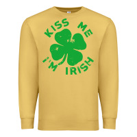 Antique Gold kiss me im irish funny saint patrick day womens Premium Sweatshirt - linhVisuals