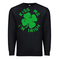 Black kiss me im irish funny saint patrick day womens Premium Sweatshirt - linhVisuals