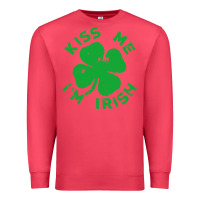 Cardinal kiss me im irish funny saint patrick day womens Premium Sweatshirt - linhVisuals