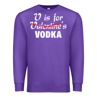 Purple is for vodka valentine's day Premium Sweatshirt - linhVisuals