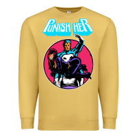 Antique Gold superhero punish her Premium Sweatshirt - linhVisuals