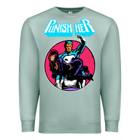 Seafoam superhero punish her Premium Sweatshirt - linhVisuals