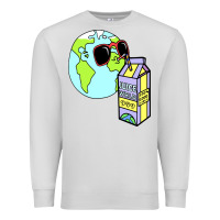 Dove Grey wrld drink Premium Sweatshirt - linhVisuals