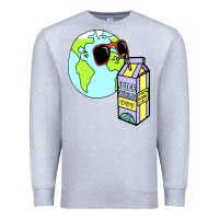 Heather Grey wrld drink Premium Sweatshirt - linhVisuals