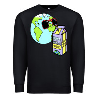 Black wrld drink Premium Sweatshirt - linhVisuals